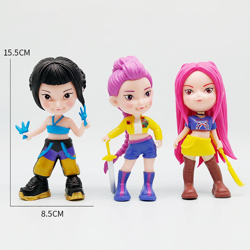 3 шт./комплект K-pop Охотники на демонов Фигурка Q-версия Фигурки Охотников на демонов Игрушка Derpys Rumi Mira Zoey Sussy Фигурка Подарок