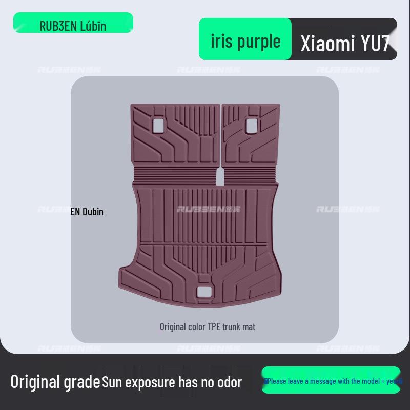 Xiaomi YU7 TPE Anti-Slip Trunk Mat, Iris Purple – Durable, Wear-Resistant Interior Accessory.