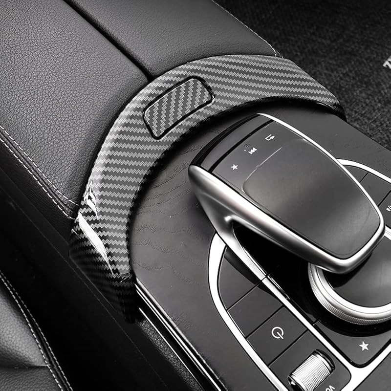 Interior Center Console Armrest Storage Box Protective Cover Trim For Mercedes Benz C Class W205 GLC Class X253 Accessories 2015- (Carbon Fiber