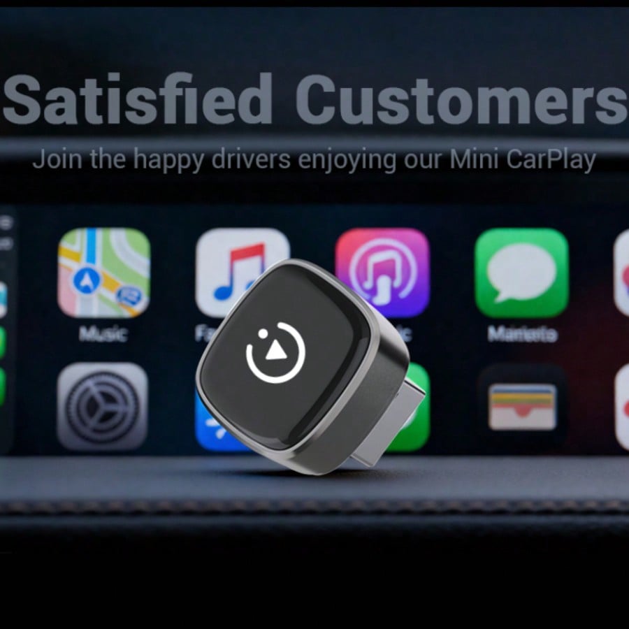 2-in-1 Wireless CarPlay & Android Auto Adapter, Wired to Wireless Dongle, Plug & Play, 15s Fast Connection, Auto Reconnect, for Factory Wired CarPlay