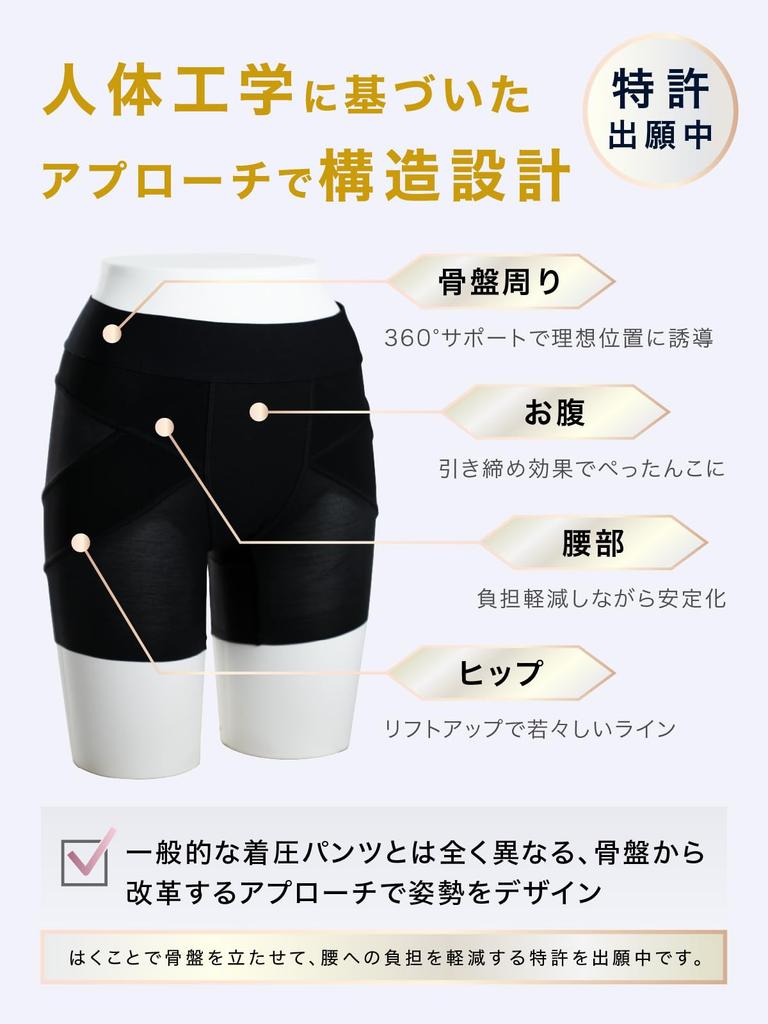 PELVISMAKE Girdle Shorts for Pelvic Correction and Lower Back Suitable for Everyday and Patent Comfortable Elastic Size Women's Pants