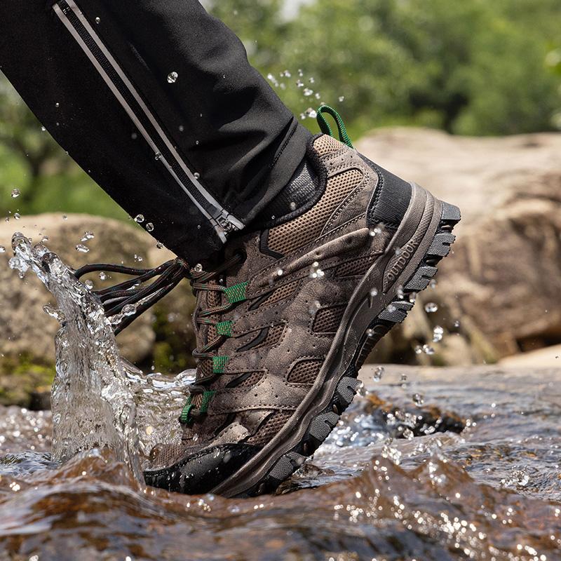 Мужская обувь для пеших прогулок на открытом воздухе, шнуровка, противоскользящая, низкий верх, амортизирующая, дышащая, повседневная спортивная обувь для мужчин