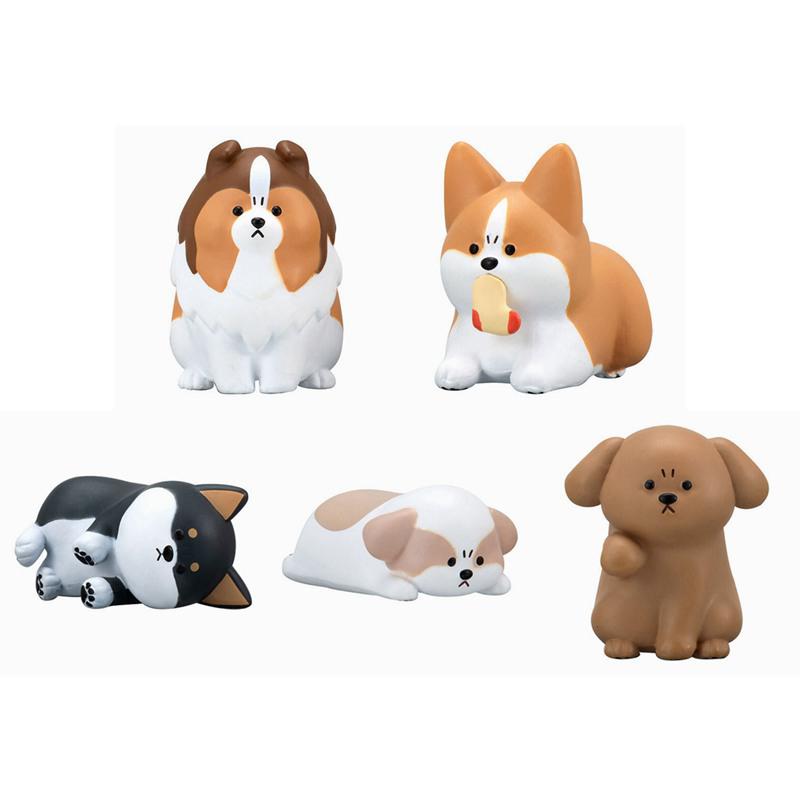 Japan Angry Cute Pet Dog Blind Box Toys Kawaii Animal Series Shiba Inu Pembroke Corgi Doll Model Toys Collect Ornaments