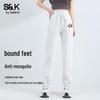 Baleno Women's S&K Ribbed Loose Fit Milk Silk Casual Sweatpants