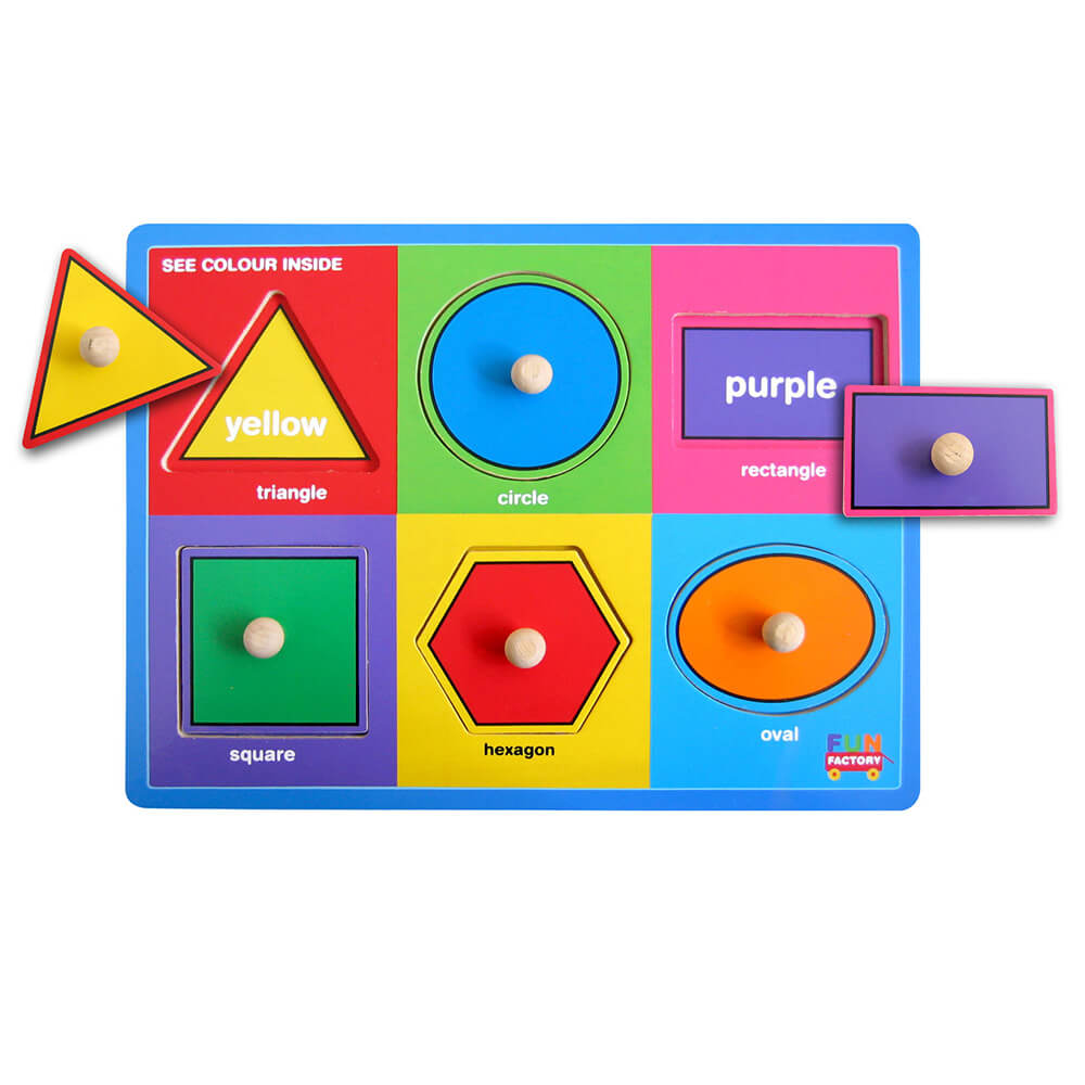 Fun Factory Wooden Puzzle with Knobs (Shapes)