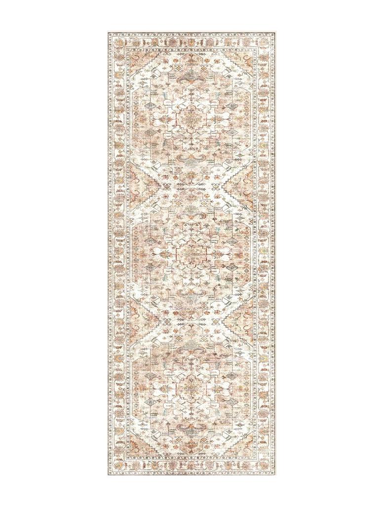 Bohemian Style Runner Rug Retro Light Luxury Kitchen Carpets Fashionable Creative Machine Washable Non-slip Corridor Mats Tapis