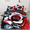 3D Floral Bedding Set Duvet/Quilt/Comforter Cover Sets Flower Bed Linen Red Rose Design Custom King Queen Full Size 260x240