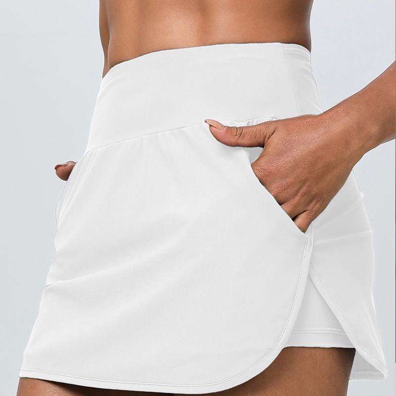 Womens Cooling UV Protection Tennis Skort With Built-in Shorts High Waist Stretch Sport Skirt Yoga Running