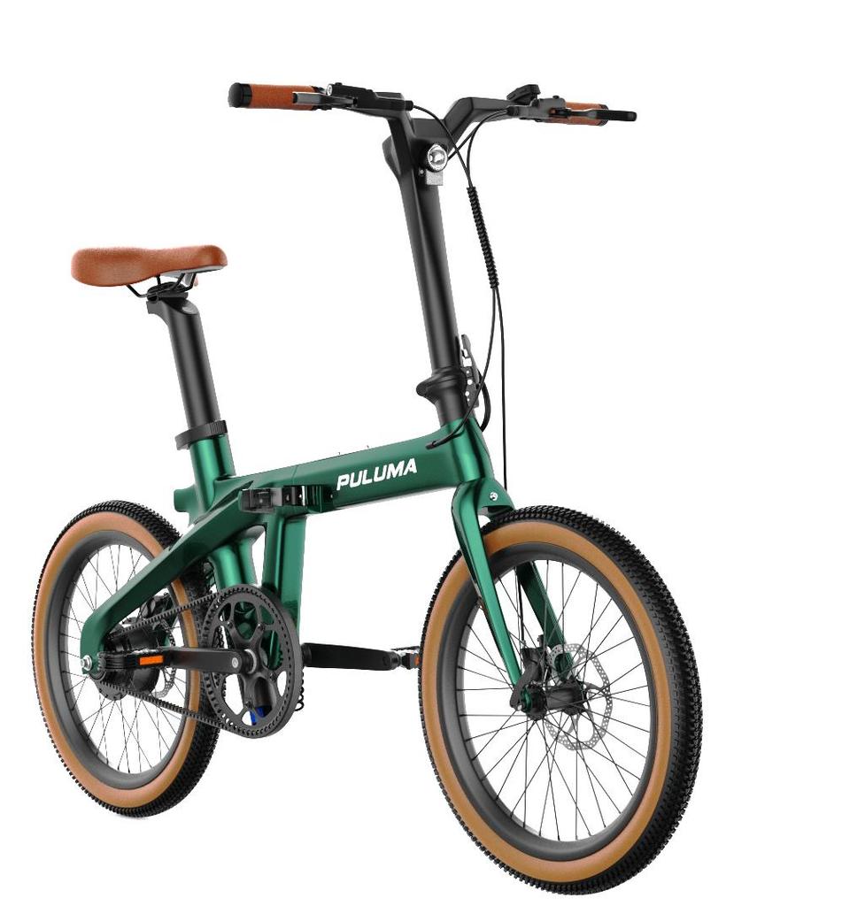 High-End Folding Electric Bicycle PULUMA PT20 City Commuting 150KG Max Load 300W 36V7AH Battery 20 Inch Fat Tires Electric Bike