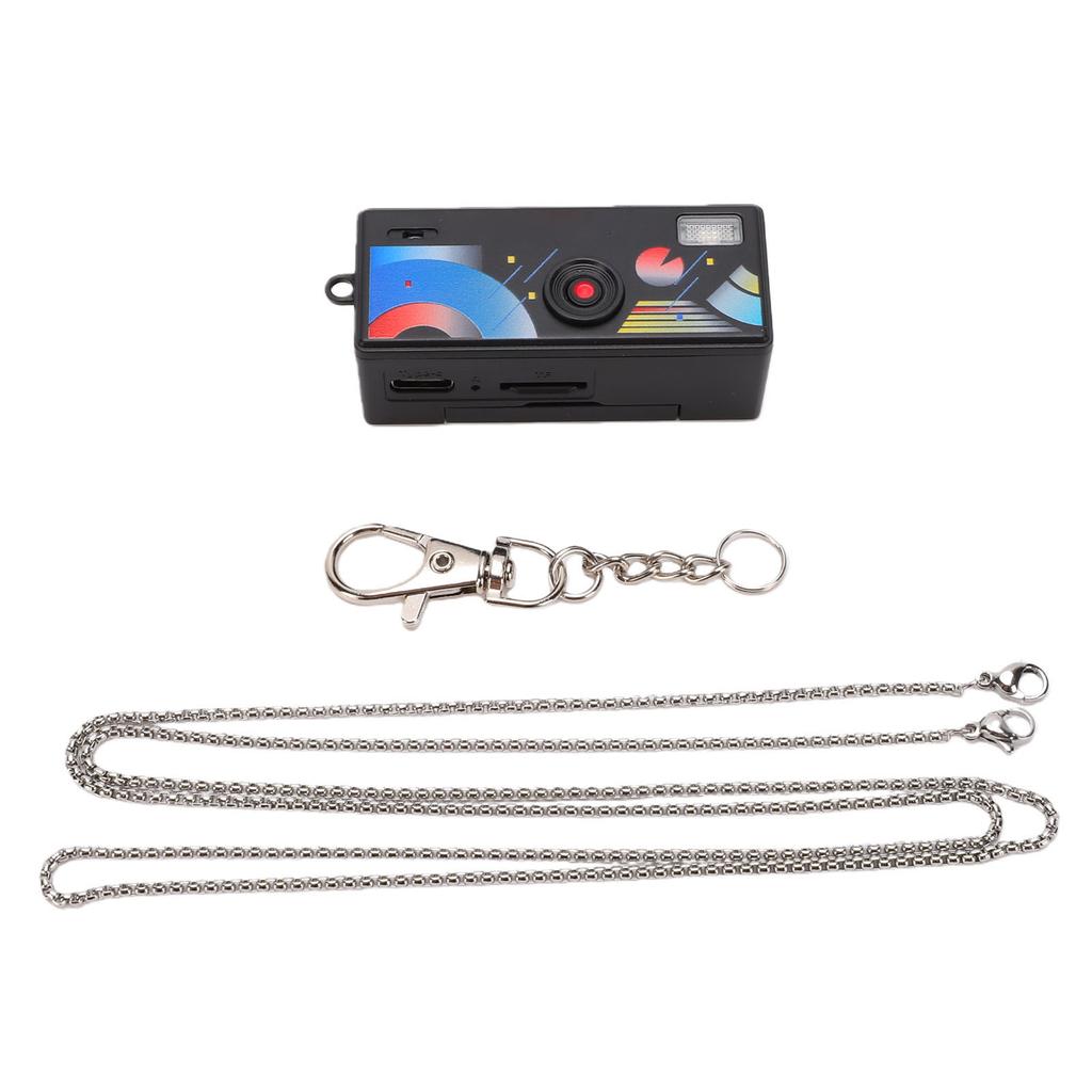 Tiny Digital Keychain Camera 0.96 Inch 1080P HD Auto Focus Thumb Sized Camera Keychain with 130 degrees Wide Angle
