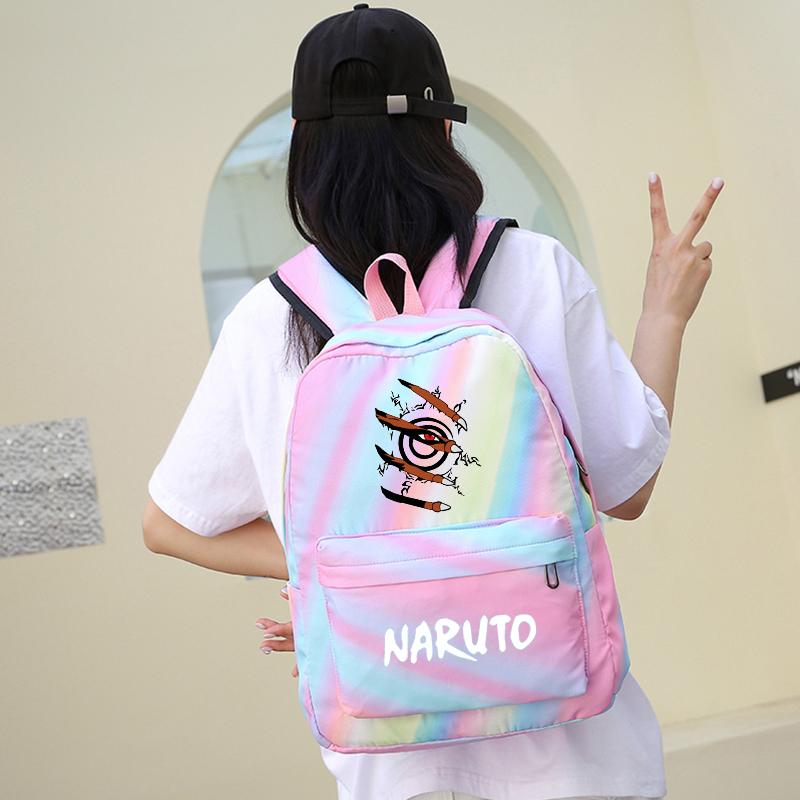 3Pcs/set Anime Naruto Backpack Back To Schoobag with Lunch Bag for Teen Gir Boy Student Bookbag Men Women Leisure Travel Bag