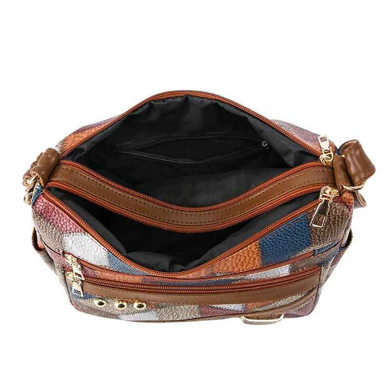 PU Soft Leather Women's Bag Shoulder Bag Middle-aged Mother Crossbody Bag