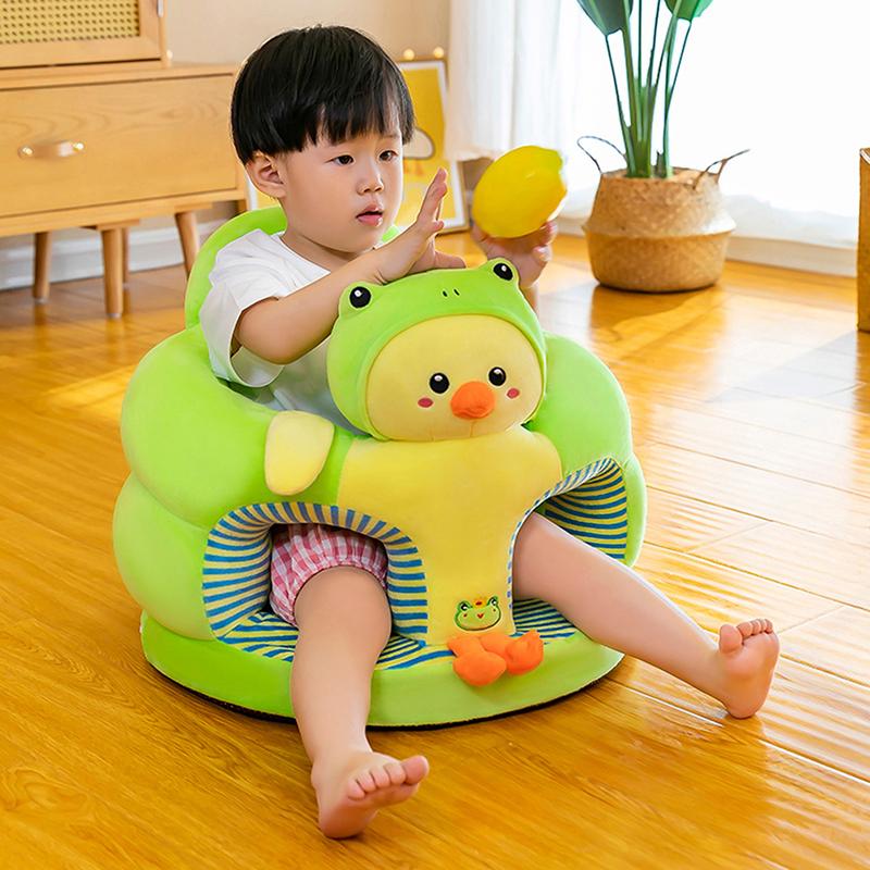 1Pc Baby Learning Sitting Seat Sofa Cover Cartoon Case Plush Support Chair Toys