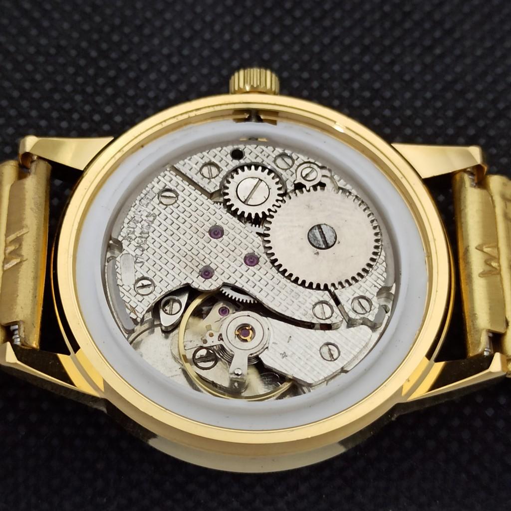 REFURBISHED VINTAGE MONTINE OF SWITZERLAND 17J MENS GOLD PLATED WATCH A285404-2 MontineQ-a285404