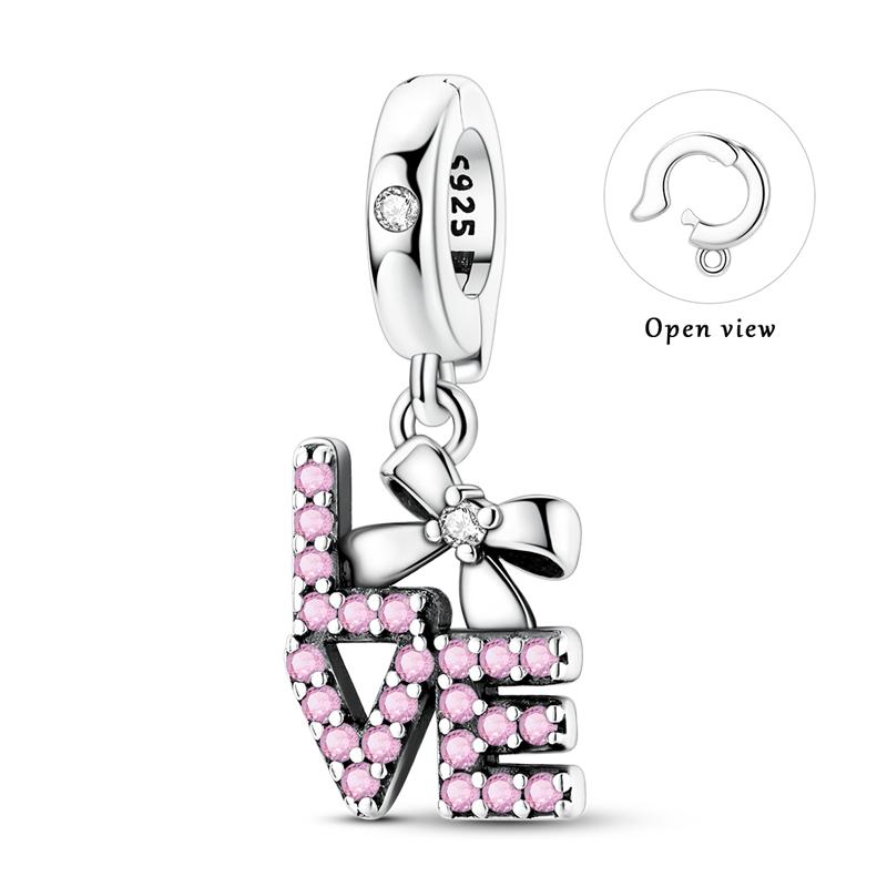 925 Silver Cute Kitten Lucky Cat Charm Can Be Opened Bead Pendant Fit Original Bracelet DIY Women Jewelry Gifts