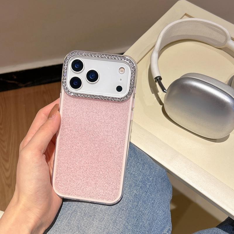 Блестящий Алмазный Чехол-Камера 2 в 1 для iPhone 16 15 Plus 17Air 14 13 12 11 16 17 Pro Max Роскошный Защитный Противоударный Чехол