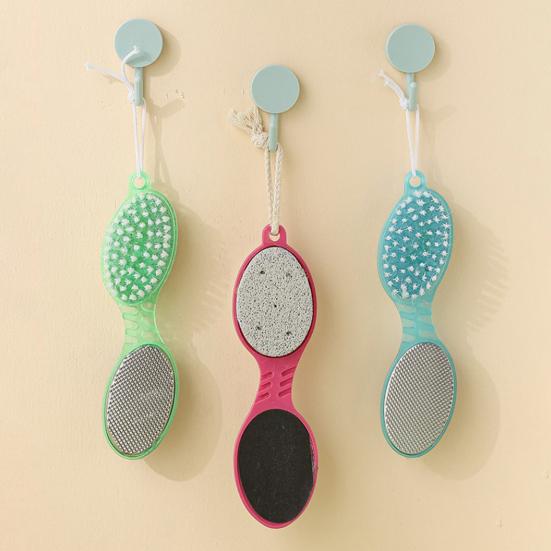 Терка для ног 4-в-1 из нержавеющей стали, доска для пилинга стоп с пемзой, щеткой и наждачной бумагой, инструмент для удаления мозолей и омертвевшей кожи