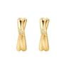 Gold Cross Duo 925 Silver Ring Earrings E061-16G