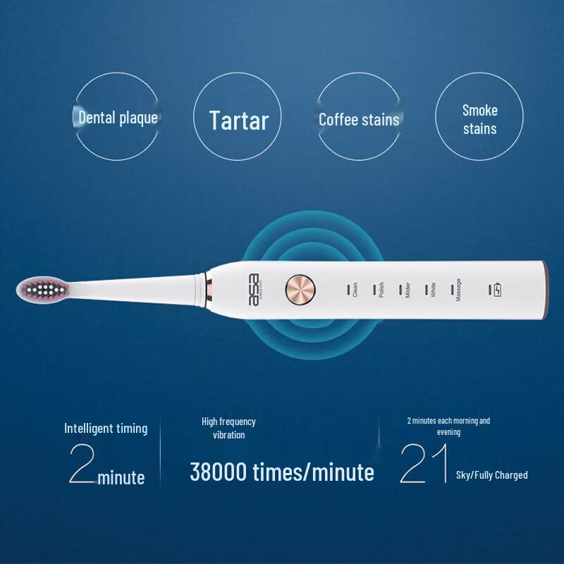 Nordic Asa Sonic Electric Toothbrush CN plug (adapter included)