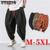M-5XL Мужские летние брюки Harren's Baggy Wide-Legged Pants Модные удобные брюки