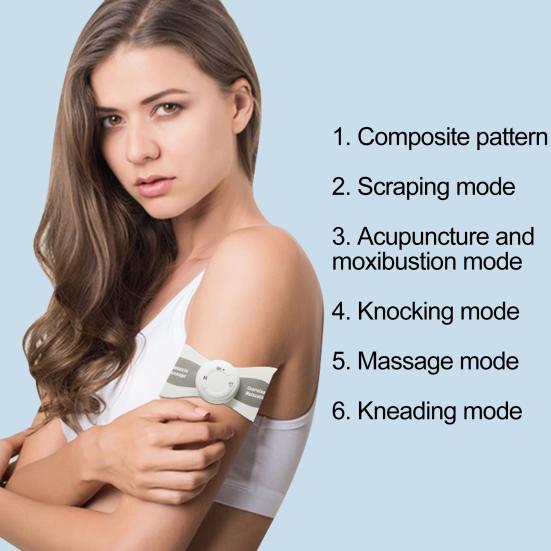 Мини-массажный патч, 6 режимов дышащего массажа