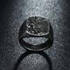 Кольцо Retro Cracking Rock Большое кольцо для мужчин Серебряный цвет Панк Готическое кольцо Ювелирные изделия ручной работы Байкерские аксессуары Доминирующий подарок для мужчины