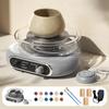 Mini Pottery Wheel Kit Compact Electric Clay for Beginners Kids Adults Gray
