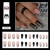 24 шт. Маникюрные накладные ногти с полным покрытием, накладные ногти «сделай сам», длинные французские накладные ногти «балерина», камелия