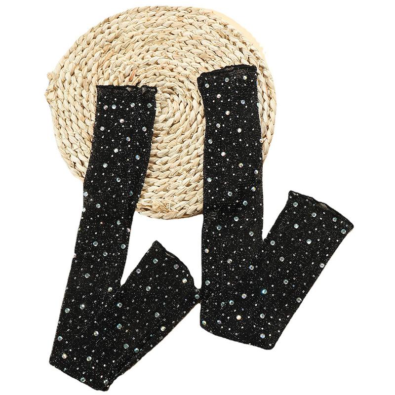 Photography Background Fashionable Glitter Mesh Long Lace Glove Nail Decor Prop Accessories Sexy Arm Sleeves Manicure Photo Tool