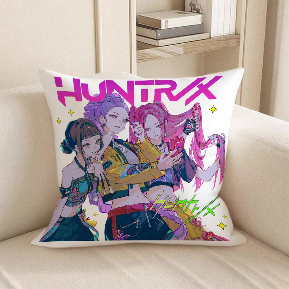 KPop Охотники на демонов На подушке есть надпись «в аниме-стиле»: Наволочки HUNTRX и другие с узорами, модный домашний декор