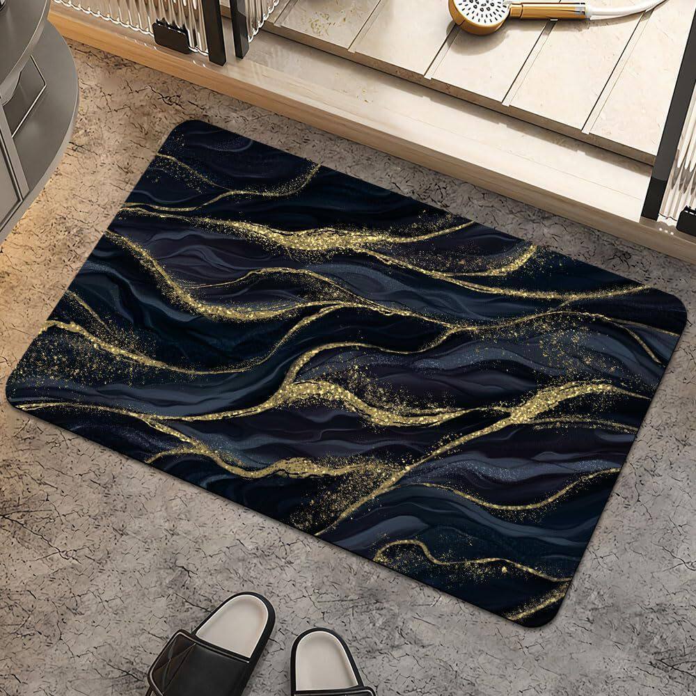 Rendering Flower Toilet Decorative Floor Mat Absorbent Bathroom Floor Mat Diatom Mud Floor Mat Absorbent Floor Mat Toilet