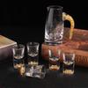 Jinshan Gold Foil Glass Spirit Set (1 Carafe + 10 Cups)