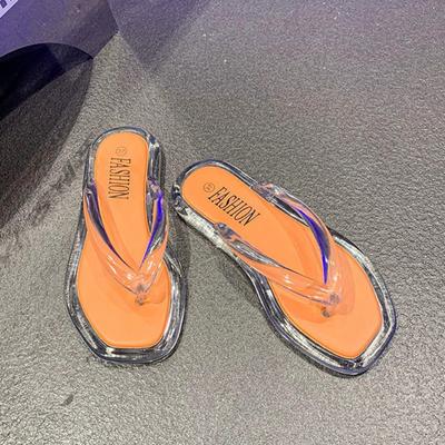 Модные женские тапочки и сандалии, шлепанцы, резиновые туфли на плоской подошве, прозрачные шлепанцы для пляжа, удобная и элегантная уникальная обувь