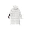Fila Logo Print Loose Warm Mid-Length Down Jacket Unisex Outerwear Standard-White F51U048901F-WT