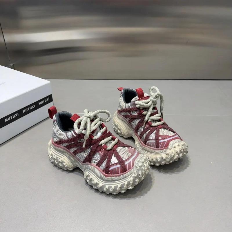 Женская вулканизированная обувь, дышащая обувь для папы, женские осенние новые ретро-кроссовки с толстой подошвой, увеличивающие рост, для женщин