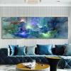 Abstract Colorful Gold Blue Cloud Canvas Painting Landscape Posters and Prints Wall Art Pictures Living Room Home Decor No Frame