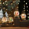 Christmas Gift Snow Globe Light with Music/Handle/Resin Figurine Holiday Decoration Table Lantern Ornaments
