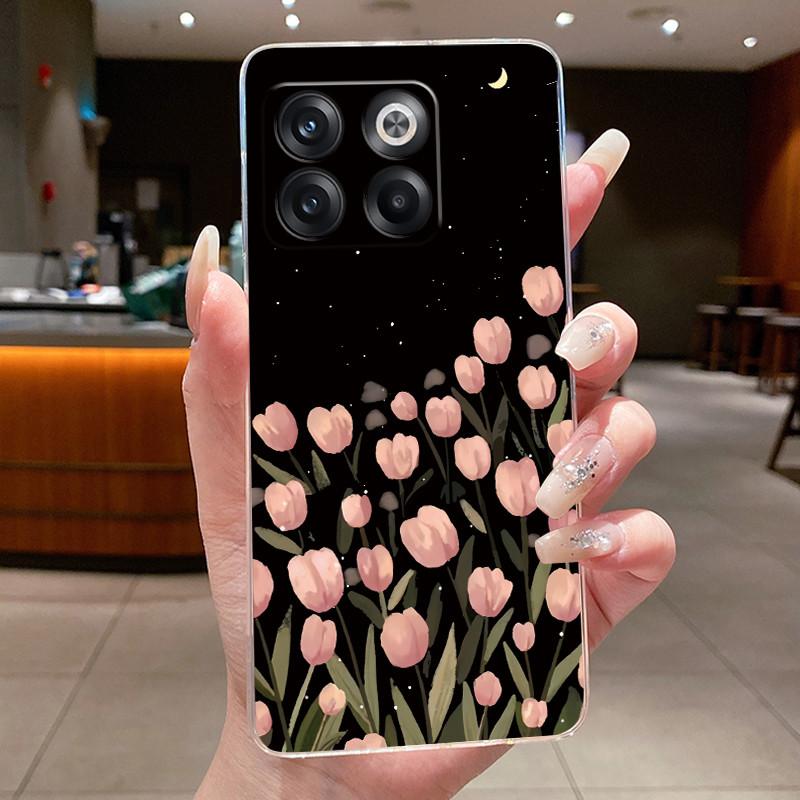 Phone Case For OnePlus Ace Pro/10T Casing Clear Slim Soft Silicone TPU Case Luxury Fashion Butterfly Flower Patterns Back Cover