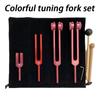 Colorful Tuning Fork Set Aluminum Tuning Forks Healing Therapeutic Musical Instrument Percussion