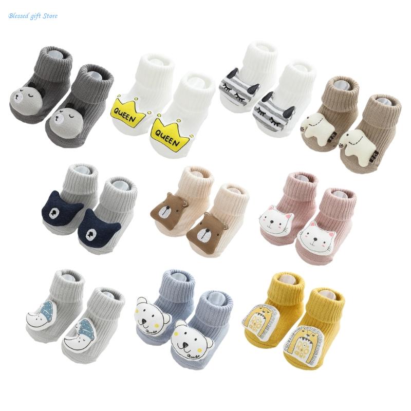 Toddlers Non-slip Socks Cartoon Baby Girls Boys Socks with Grip Cotton Socks Children Floor Socks Showe Gift