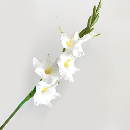 Artificial Gladiolus Flowers 22" Real Touch Flower with Long Stem 4 Full Blooms