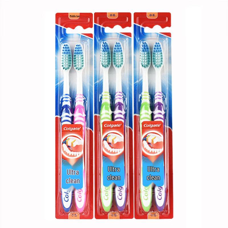 Colgate Ультрачистая зубная щетка средней жесткости, 3 двойных упаковки