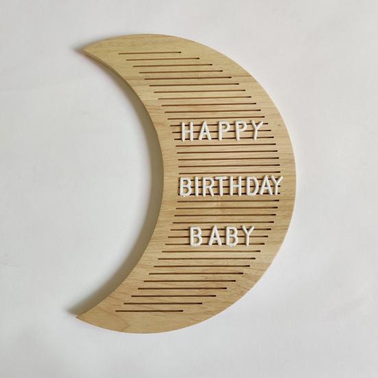 Доска объявлений Современная сменная легкая деревянная доска объявлений Луна Деревянная доска из фетра Деревянная доска для писем для детской комнаты