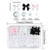 Ribbon Bow 3D Nail Art Charms Mixed Half Round Flat Beads Faux Pearl Nails Decoration Accessories Korean DIY Manicure Supplies