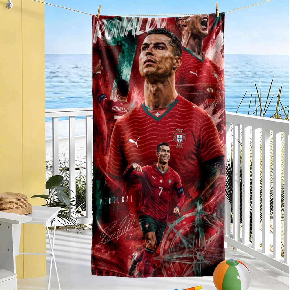Ronaldo's Legacy Football Beach Towel Super Soft & Absorbent Comfortable Lightweight