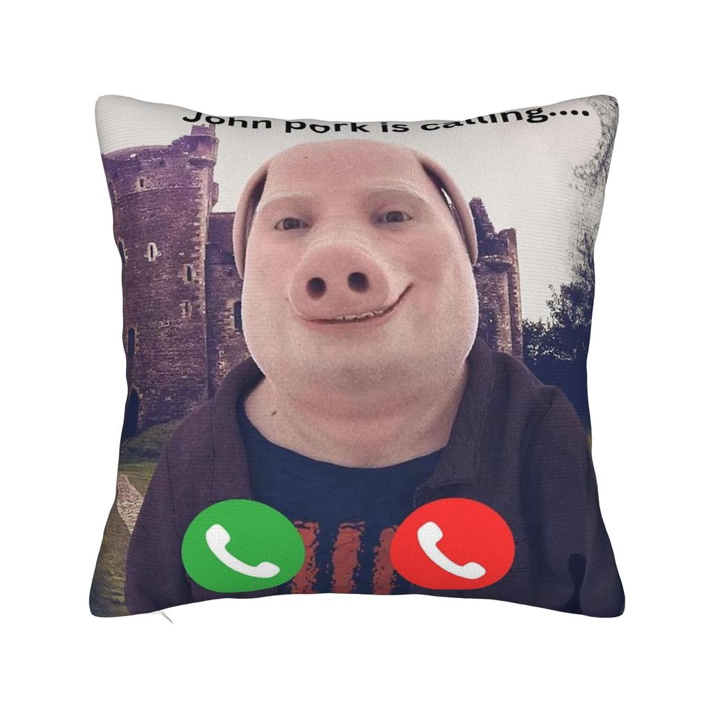 Наволочка с дизайном 'John Pork Is Calling' Ретро Модные Наволочки Для Гостиной Дивана
