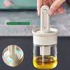 GIANXI Food Grade Baking BBQ Brush Oil Brush Oil Bottle One Glass Household Heat Resistant Kitchen Silicone Brush BBQ Tools