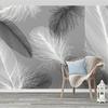Nordic Style Wallpaper Black And White Feather Mural Living Room Bedroom Home Decor Wall Papers