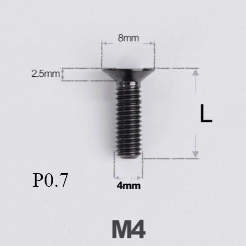 M4*8 10 12 14 16 18-50мм TC4 GR5 Титановый Сплав Torx Плоская Потайная Винт Болт для Велосипеда Велосипед Шоссейный Велосипед Различные Цвета