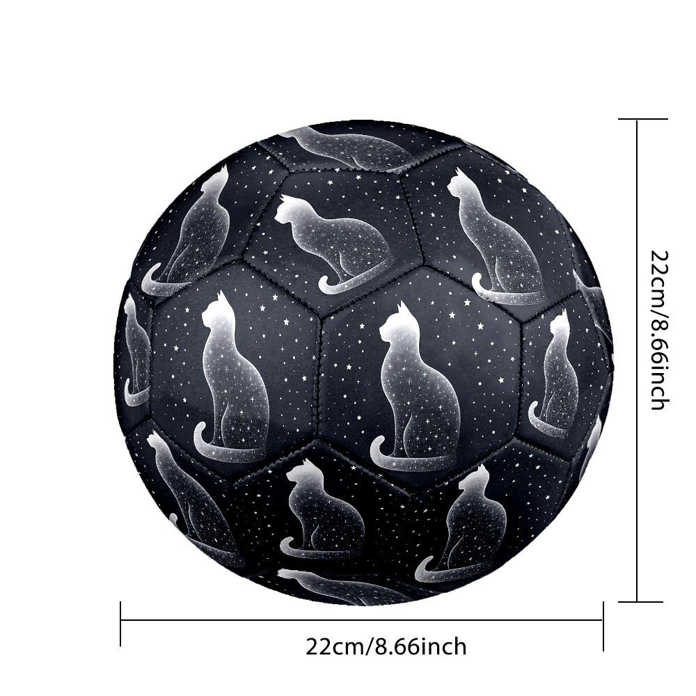 1pc Starry Night Cat Size 5 Soccer Ball Professional Match Training Football Indoor &Outdoor Sports Ball Lightweight Durable c6597